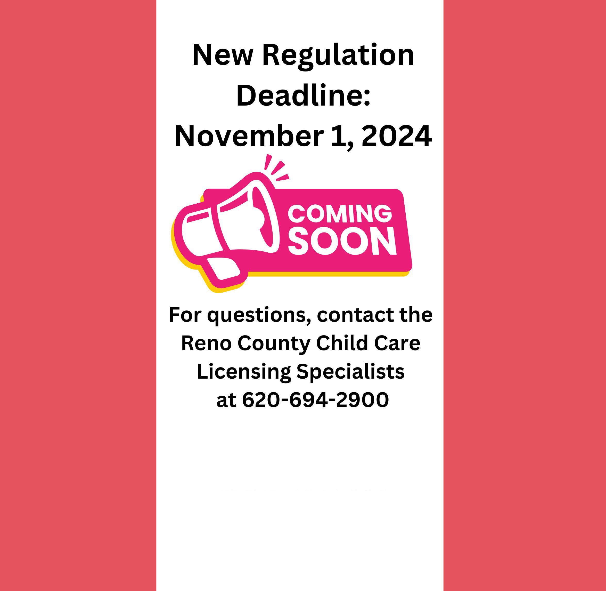 Nov. 1st is a new childcare regulation deadline - News Image
